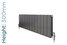 AP-MAGFR3-ANT-TH - Apollo Magenta Flat Aluminium Designer Anthracite Double Horizontal Radiator H300mm X W1435mm AP-MAGFR3-ANT-TH - Apollo Magenta Flat Aluminium Designer Anthracite Double Horizontal Radiator H300mm X W1435mm